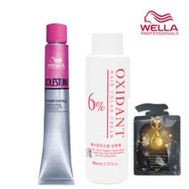 웰라 콜레스톤 퍼펙트 컬러 컨트롤 80g / 산화제+앰플증정, BROWN 브라운, 1개