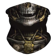 재사용 가능한 마스크 목 각반 먼지용 반다나 헤드 스트랩 매직 스카프 랩, X Mechanical Skull