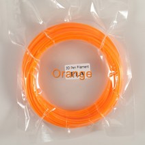 3d pen3d 펜용 플라스틱 10 미터 PLA 1.75mm 3D 프린터 필라멘트 인쇄 재료 압출기 액세서리 부품 투명 흰, Orange, [15] Orange