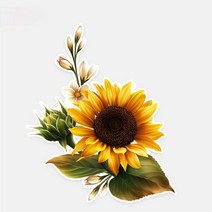 유리 부엌 화장실 벽면 해바라기 데코 스티커 자동차 스티커 해바라기 장식 꽃의 아름다운 맞춤형 컬러 커버 스크래치 데칼 pvc 15cm