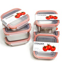 스텐락 강력밀페정사각/스텐밀폐용기, 10호_1120ml