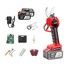 무선 충전식 전지가위 독일기술 전동가위 전기 가지치기 원예용 전정가위, 고급형(고용량)_3.0cm_배터리2개