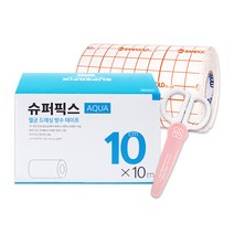 밴드골드 슈퍼픽스 아쿠아 방수테이프 10cmx10m + 반창고닷컴 안전가위, 1세트