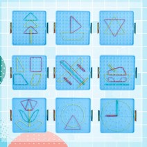 양면 사각 지오보드 고무줄 동형 수학교구 원리 원 모형 마름모 초등학교 수업초등 만들기