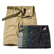 럭스골프 남성 면소재 자수 골프반바지 LX2M501