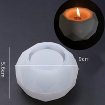 크리스마스몰드 캔들몰드 DIY 로터스 실리콘 몰드 항아리 아로마 테라피 양초 냄비 에폭시 수지 석고 콘크, 03 polygonal circle L