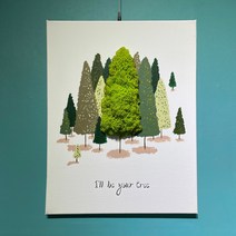6호 나무숲 32X41cm 스칸디아모스 천연이끼액자 그림선물, 글귀없음, 선물상자