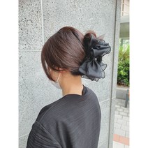 서효림핀 쉬폰 왕리본 집게핀 헤어집게핀 16cm