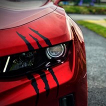 발톱 포인트 라이트 데칼 튜닝 스티커, 블랙, 1개