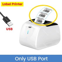 날인기 유통기한 마킹기 58mm 데스크탑 열전사 라벨 프린터 블루투스 USB 연결 미니 20mm-58mm 바코드 접착, 01 USB Port_02 미국 플러그
