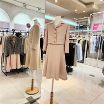 [SOUP] 숲 SH01 단추포인트 A라인 원피스 투피스느낌 / 칠부소매 단정한 정장 원피