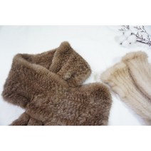 마켓베니 풀니팅 천연 밍크 롱 머플러 목도리 리얼 퍼 쁘띠 국내제작 코펜하겐밍크