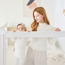 [꿈비] 끼임방지 아기 침대 패밀리 안전 가드 110x80cm, 단품