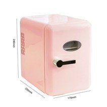 USB 소형냉장고 온도조절 6L 캐비넷 손잡이, 6L 핑크