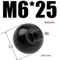 매크로키보드 레드 블랙 구리 코어베이클라이트 코어, M6x25mm Bakelite