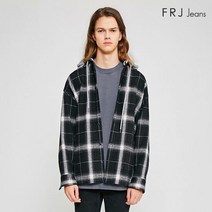 [FRJ] 유니 오버핏 울라이크 체크 후드셔켓(F94U-SH039A)