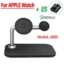 애플 아이폰14프로 호환 케이스 30W 3 in 1 자기 무선 충전기 스탠드 iPhone 14 13 12 Pro Max Airpods Apple Samsung Watch 고속 충전, JD85 및 US 플러그