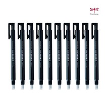 TOMBOW 톰보 모노 제로 샤프식 지우개 스퀘어드형, 블랙, 10개