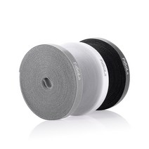 구디푸디 벨크로 케이블 선정리 찍찍이 타이 컴퓨터 책상 전기 랜선 코드 선 정리, 3색 (1m)