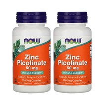 Now Foods Zinc Picolinate 나우푸드 아연 피콜리네이트 50mg 120베지캡슐 2팩