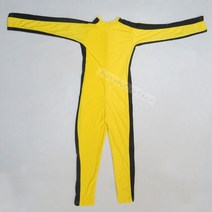 검도복 상의 바지 호구 죽도 도복 Jeet Kune Do 게임 오브 데스 의상 점프 슈트 브루스 리 클래식 옐로우