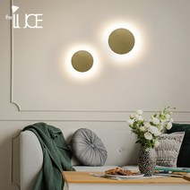 LED 써클 원형 벽등 간접등 무드등 벽조명 브론즈골드