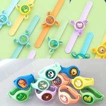 LED 스피너모기팔찌 10개 유아모기퇴치 모기기피 발찌 시계, LED팔찌-기본동물 10+2