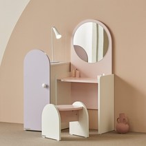 코코힐리 퍼니처 어린이 유아 높이조절 화장대 세트(화장대+의자+미니수납장)