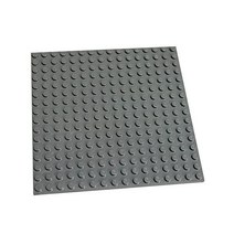 LEGO 레고 부품 부품: 다크 그레이(다크 스톤 그레이) 16x16 스터드(4.8인치 x 4.8인치) 플레이트 x1, Dark Gray, Dark Gray