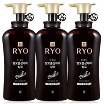 려 진결모 한방 홍삼 탈모 증상 케어 대용량 샴푸 490mlX3개, 단품