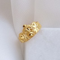 리쥬샵 24k 순금 컷팅 티아라 왕관 돌반지 1.875g 첫돌 백일 아기반지