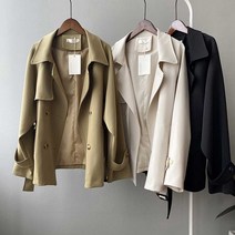 q우수jdkYV-10789qn짧은 캐주얼 여성 봄트렌치 코트 자켓 데일리 코디_CzTn1120d