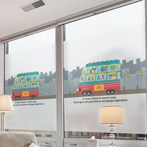 칼라안개시트_행복한 스쿨버스_A02_W90xH120cm, 없음