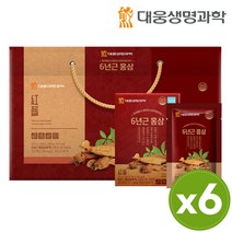 국내산 6년근 홍삼 농축액 진액 엑기스 추석 명절 선물 식약처 HACCP 인증, 6박스, 30포