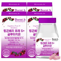 본트비 링곤베리 퓨레 글루타치온 600mg x 60정 4박스, 단품, 단품