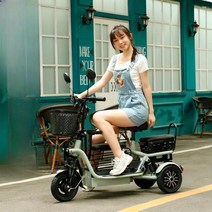 세발전기자전거 여성용 전동스쿠터 출퇴근 배달용 삼륜 미니 모토벨로, 고객메세지, 30A리튬배터리배터리수명120km3인승