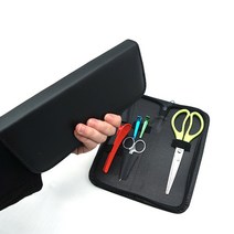 휴대용 간편한 미용 가위 가죽케이스 가위집 블랙