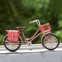 철제 자전거 미니어쳐 장식품 인테리어 소품 디자인 아이디어 상품, 레드