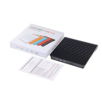 광학디스크 드라이브휴대용 CD DVD 드라이버 작가 버너 광학 플레이어 리더 CD/DVD-ROM CD-RW USB 플래시, 02 Black