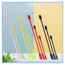 베이킹주걱 실리콘 알뜰 볶음 3 개대 더블 헤드 유연한 스크레이퍼 재 뷰티 주방 주걱 메이크업 브러쉬 마스크 도구, Purple-m