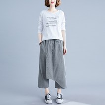 미녀77 헨지 랩 와이드 밴딩 팬츠