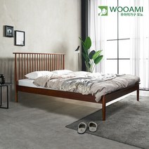 우아미가구 모노 헤베아 원목 슈퍼싱글 침대+본넬매트 FC5011, 내추럴