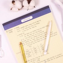 옥스포드 모눈 떡메 노트 2타입 - 모눈노트 모눈종이 B5 A4 격자 큰사이즈 암기 메모지 노트패드 뜯어쓰는 노트 디자인문구, B5 옐로우