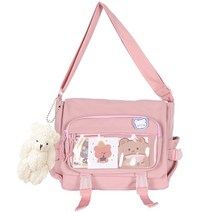 하라주쿠 숄더백 여성 패치 워크 핸드백 크로스 바디 가방 쇼핑 메신저 지퍼 학교 책 가방