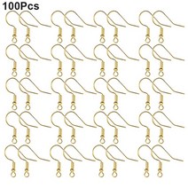 100pcs 스테인레스 스틸 저자 극성 귀걸이 후크 보석 결과에 대 한 코일과 공이있는 물고기 귀 와이어 diy 만들기