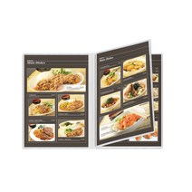 을지메뉴 투명메뉴판 블랙 12page