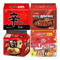 매운라면 모음 멀티팩 신라면(5입)+진라면매운맛(5입)+사천짜파게티(4입)+틈새라면(5입) 봉지라면 19개입, 19입