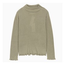 [메종마틴마르지엘라] (당일) 22FW 메종 마르지엘라 스티치 넥 지퍼 그린 여성 골지 니