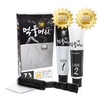 1분 염색약 먹물머리 새치염색 새치커버 염모메, 먹물머리 1분 셀프 새치 염색약 추천 7호 흑갈색, 3개