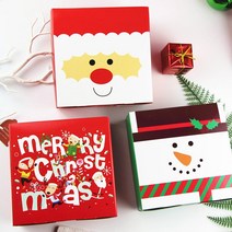 PK글로벌 3매+3매 X-MAS 귀여운 선물 상자 쿠키 과자 빵 간식 다용도 포장박스, 동물친구들